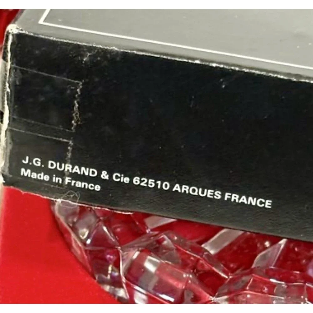 Vintage Cristal d Arques Courcelles 16cm Lead Crystal Ashtray New in Box NOS